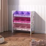 Kinderregal Boiro 60x62x30 cm Ozean-Motiv [en.casa]