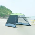 Pavilion de grădină cu plasă antiinsecte 305x305x213 cm gri/verde