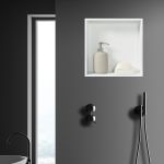 Nișă de perete încastrată pentru baie 32x32x10 cm alb mat