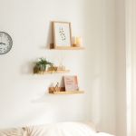 Set 3 rafturi de perete din bambus Gildeskål 40x13x7 cm