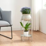 Blumenständer Altena 80,5x40x40 cm Hellgrau [en.casa]