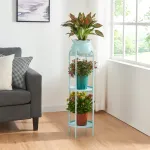 Suport pentru flori Altena din metal, albastru deschis, 94,5 cm