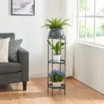 Suport pentru flori Altena din metal, negru, 94,5x27x27 cm