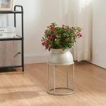 Blumenständer Assen 31,5x19,5 cm Hellgrau [en.casa]