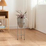 Blumenständer Asten 40,5x16 cm Grau [en.casa]