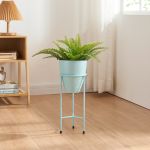 Blumenständer Asten 40,5x16 cm Hellblau [en.casa]