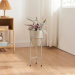 Blumenständer Asten 40,5x16 cm Hellgrau [en.casa]