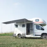 Copertină pentru rulotă Beuningen 400x240x235 cm, gri, pro.tec