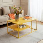 Couchtisch Solund 90x60x45 cm Gelb [en.casa]