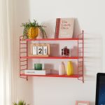 Modulares Wandregal Strängnäs Rot [en.casa]