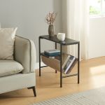 Beistelltisch Samnanger 60x28x53cm Schwarz [en.casa]