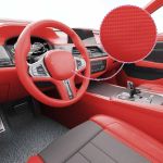 Folii auto 4D, 2 buc., roșu, 100x150 cm GartenMobel Dekor