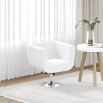 Scaun de bar, alb, piele ecologică GartenMobel Dekor