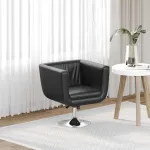 Scaun de bar, negru, piele ecologică GartenMobel Dekor