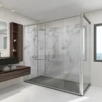 Set 4 panouri perete duș White Marble 120x60 cm PVC [neu.haus]