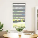 Jaluzea Zebră 60,9x120 cm Lățime material 56,7 cm gri GartenMobel Dekor