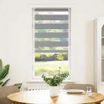 Jaluzea Zebră 80,9x150 cm Lățime material 76,7 cm gri GartenMobel Dekor