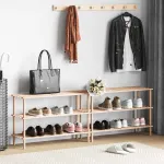 Raft de pantofi cu 3 niveluri, 2 buc., lemn masiv de brad GartenMobel Dekor