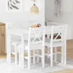 Set mobilier de bucătărie, 5 piese, alb   GartenMobel Dekor