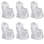 Husă pentru scaun alb, 6 buc., pentru banchet de nuntă GartenMobel Dekor