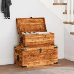 Set cufere de depozitare, 2 piese, lemn mango nefinisat  GartenMobel Dekor