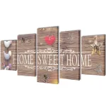Set tablouri din pânză cu imprimeu Home Sweet Home, 100 x 50 cm GartenMobel Dekor
