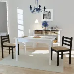 Scaune de bucătărie din lemn, maro, 2 buc.  GartenMobel Dekor