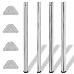 Picioare de masă reglabile pe înălțime, 870 mm, crom, 4 buc. GartenMobel Dekor