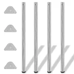 Picioare de masă reglabile pe înălțime, crom, 1100 mm GartenMobel Dekor