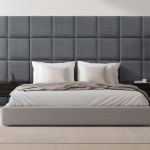 Wandkissenset Carpino 4-tlg. Textil 30x30 cm Dunkelgrau [neu.haus]