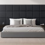 Wandkissenset Carpino 4-tlg. Textil 30x30 cm Schwarz [neu.haus]