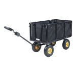 Cărucior de transport Corropoli 112x51 cm, max. 550 kg, negru/galben