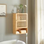 Badezimmerschrank Gjesdal 60x40x20 cm Bambus [en.casa]