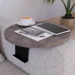 Măsuță pentru brațul canapelei Kuleskyd 34 cm, gri marmorat