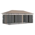 Pavilion cu plasă anti-țânțari, gri taupe, 6x3x2,73 m, 180 g/m² GartenMobel Dekor