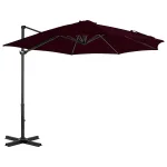 Umbrelă consolă de grădină, stâlp din aluminiu, roșu, 300 cm GartenMobel Dekor