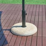 Suport pentru umbrelă Bitritto din beton Ø45x6 cm, aspect piatră, bej