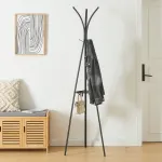 Cuier pom Vevelstad din otel negru, 181x52,5x52,5 cm