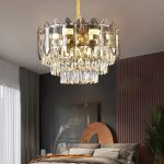 Candelabru Cristal Alfred 3 x E14 Auriu