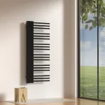 Calorifer portprosop baie Kviteseid 120x50 cm, negru, 470 W