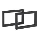 Set 2 picioare masă metalice Lunderskov 35x50 cm negre