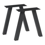 Set 2 picioare metalice pentru masă Mariager 42x40 cm negre