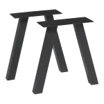 Set 2 picioare metalice pentru masă Mariager 42x40 cm negre