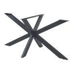 Cadru de masă Oberau din oțel negru 150x78x71 cm [en.casa]