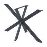 Cadru de masă Oberau din oțel negru 85x85x71 cm, [en.casa]