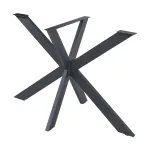 Cadru de masă Oberau din oțel negru 85x85x71 cm, [en.casa]