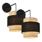 Set 2 aplice de perete Southampton bej/negru, design elegant