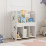 Bibliotecă pentru copii Røyrvik 75x62x29 cm cu 6 rafturi și motiv koala
