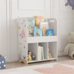 Bibliotecă pentru copii Røyrvik 75x62x29 cm cu model ocean