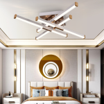 Lustra LED cu Telecomanda LT178/4WH, 54W, 4 Elemente, Lumina Rece/Clada/Neutra, Dimabila, Alb